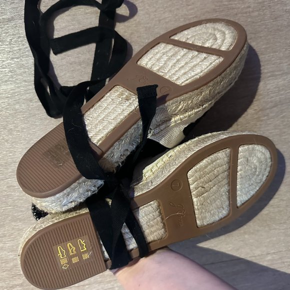 NEW J CREW LACE-UP ESPADRILLE SANDALS 6.5 - Picture 4 of 4